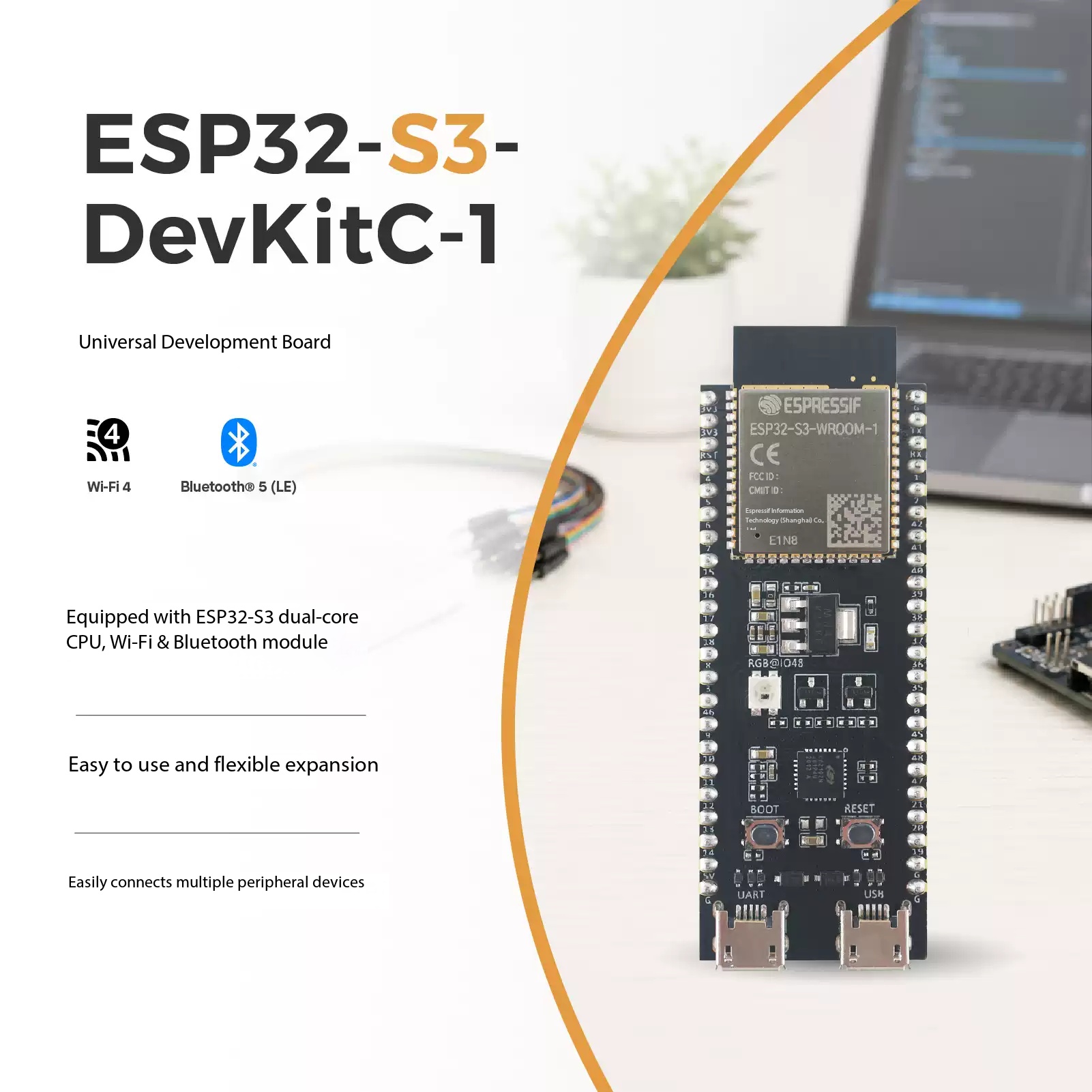 Esp32 S3 Devkitc 1 - Placa de desarrollo Espressif ESP32-S3-DevKitC-1 con