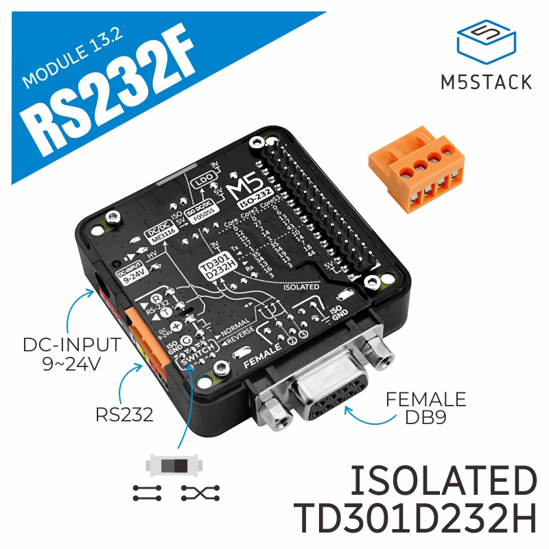 M5Stack - Módulo RS232 oficial M5Stack 13.2 con