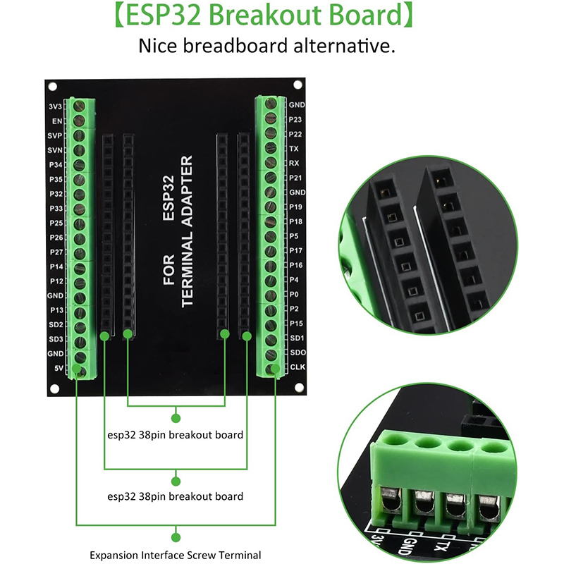 Placa de conexión ESP32 de 38  - Nodemcu 32S reseña y precio